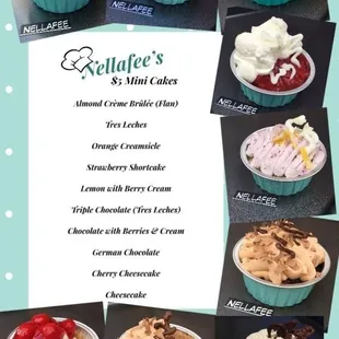 a variety of different desserts