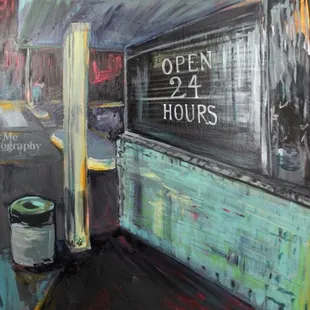 Front door Nelles Restaurant -oil painting
