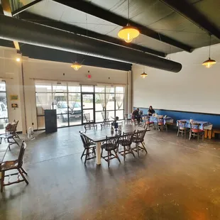 a view of the dining area