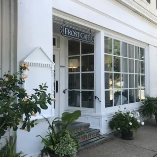 the front of the building