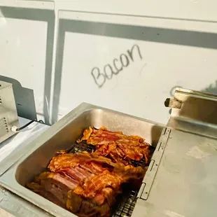 a pan of food being cooked