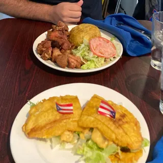 Carne Frita con Tostones