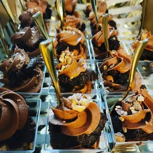 Chocolate toffee caramel dessert cups