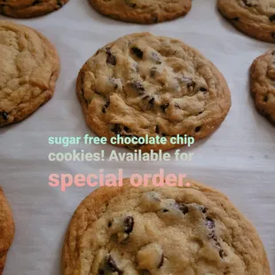 These delicious chocolate chip cookies are sugar free but packed full of flavor! You will never be able to tell the difference...