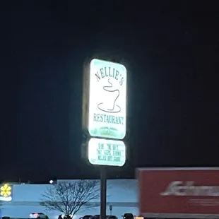 The sign on the main road