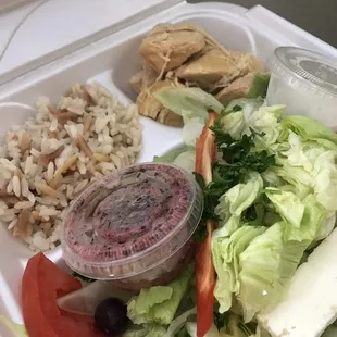 Chicken shawarma - pita not pictured