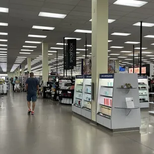 Lots of makeup counters!  What makeup do you use?