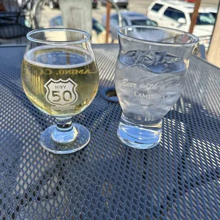 Sitting outside enjoying apple juice and some tunes!!