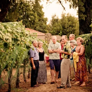 Nello giving a tour at Rancho Olivo Vineyards before Dinner In The Vineyard event.