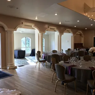 So much natural lighting in the ballroom