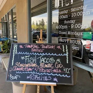 Fish tacos at a pizza place