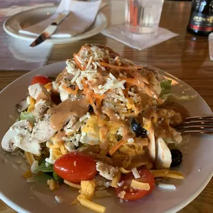 Small house salad with chicken