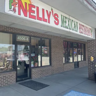 the front of the restaurant