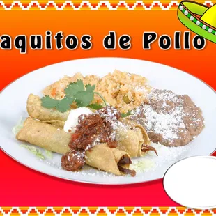 a plate of mexican food