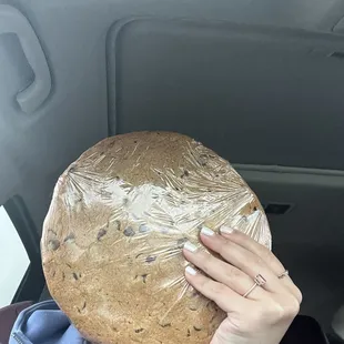 XL chocolate chip cookie is bigger than my face (for size reference).
