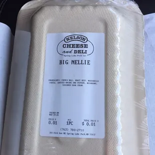 Big Nellie, wrapped in plastic and named