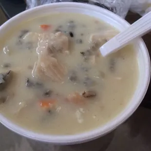 Chicken &amp; wild rice soup