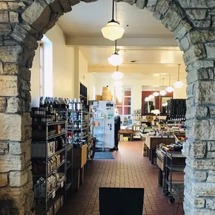 the interior of the store