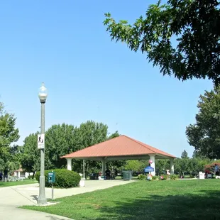 nice there even on a hot afternoon thanks to shaded area, green grass &amp; trees