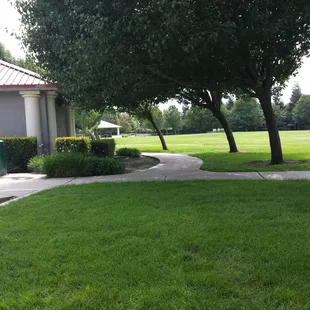 Bathroom and back field