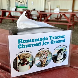 a box of homemade ice cream