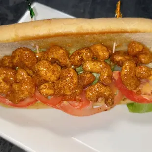 Boom Boom shrimp hoagie sandwich