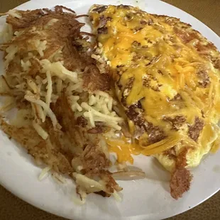 Ham and cheese omelette
