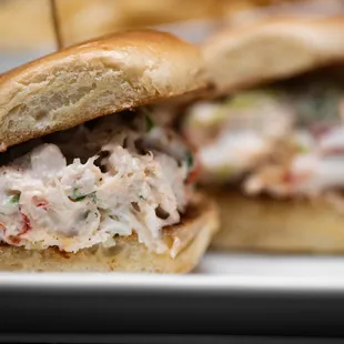 Lobster Sliders, served with fries