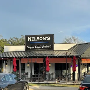 the front of the restaurant