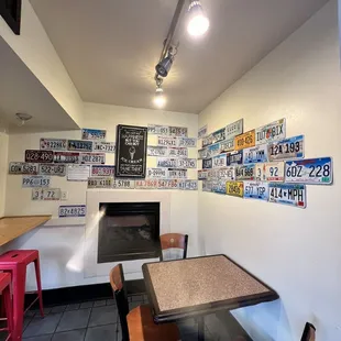 a table and chairs