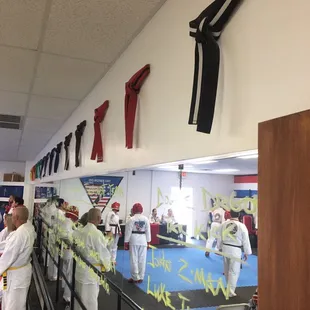 The wall of belts. Very cool