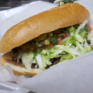 Fajita beef torta