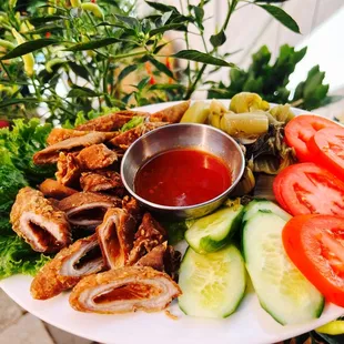 Derp fried large pork intestine