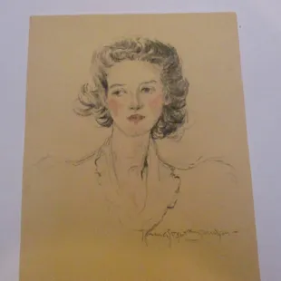 Pencil and Pastel portrait by Norma Sweringen 1921