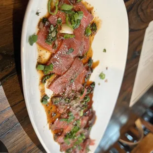 a plate of food on a table