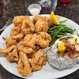 Fried jumbo shrimp
