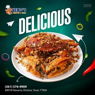 Get your seafood fix with Nemo&apos;s Seafood. 
From crab to salmon, everything is just a phone call away.