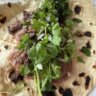 Taco that I assembled from the Barbados plate