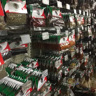 a wide selection of spices
