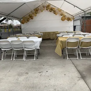 20 x 20 canopy, chairs &amp; tables
