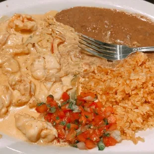 Camarones a la crema