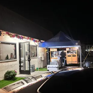 sushi and sashimi, outside