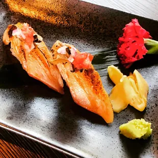 Aburi Salmon with truffle sushi :)