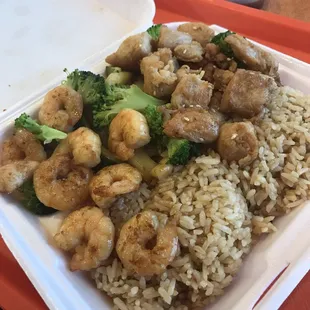 Hibachi chicken and shrimp