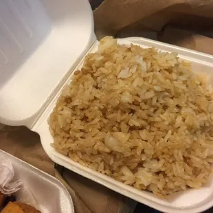 I ordered veggie fried rice... this is what I get... I guess the veggies are invisible?