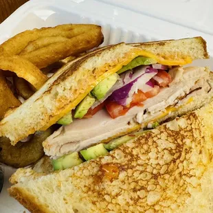  a sandwich and french fries