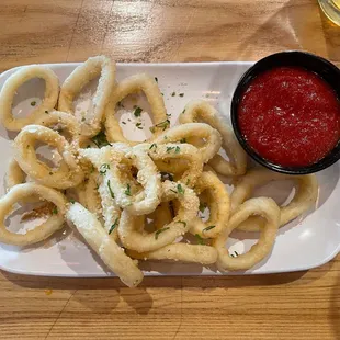 Fried Calamari Rings Plate