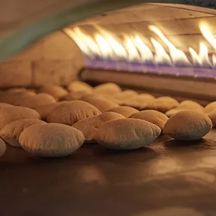 Freshly baked pita bread