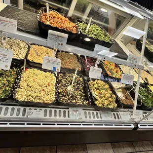 a variety of salads