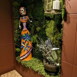 Lovely art as you enter the ladies' restroom!!